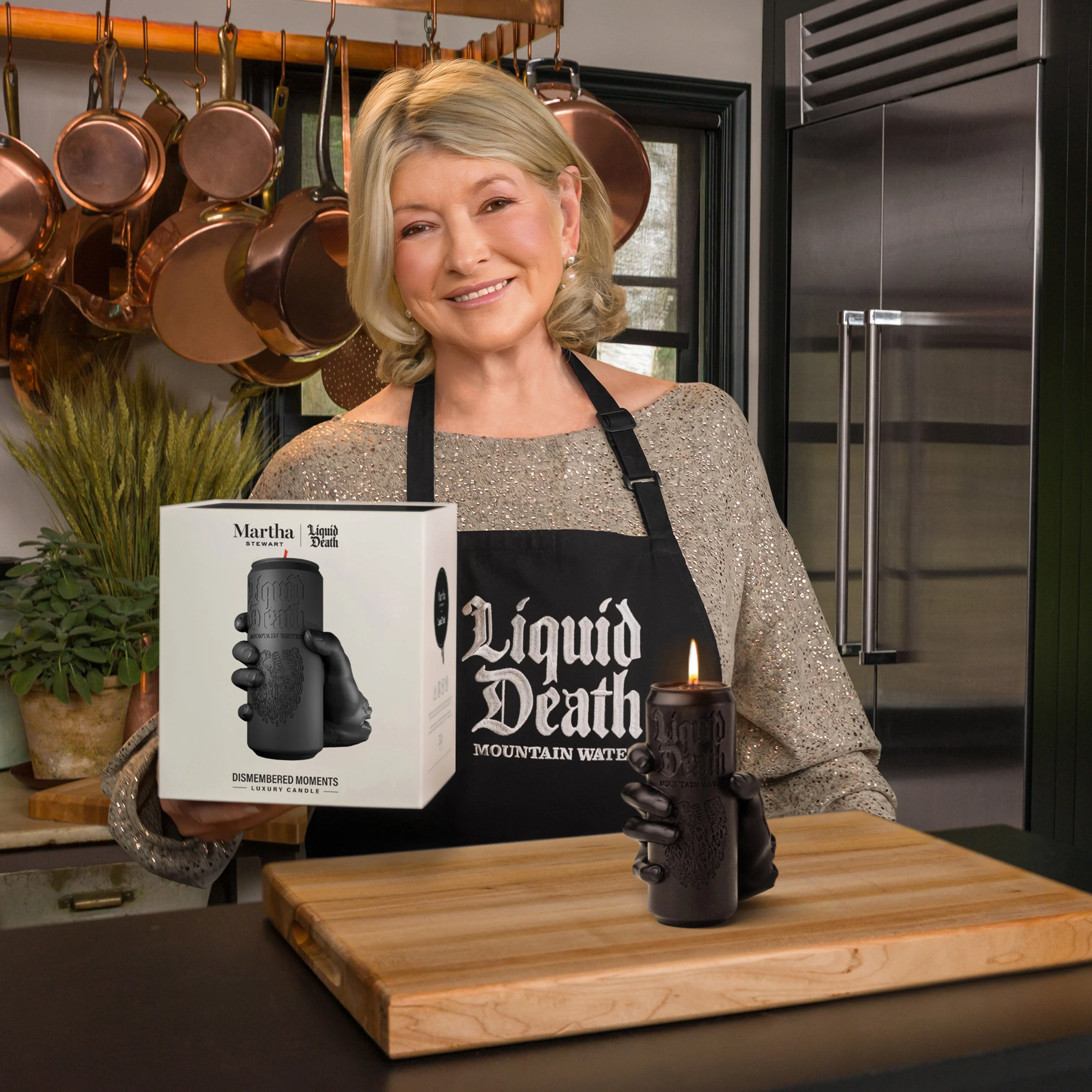Martha Stewart x Liquid Death Dismembered Moments Candle - Image 3