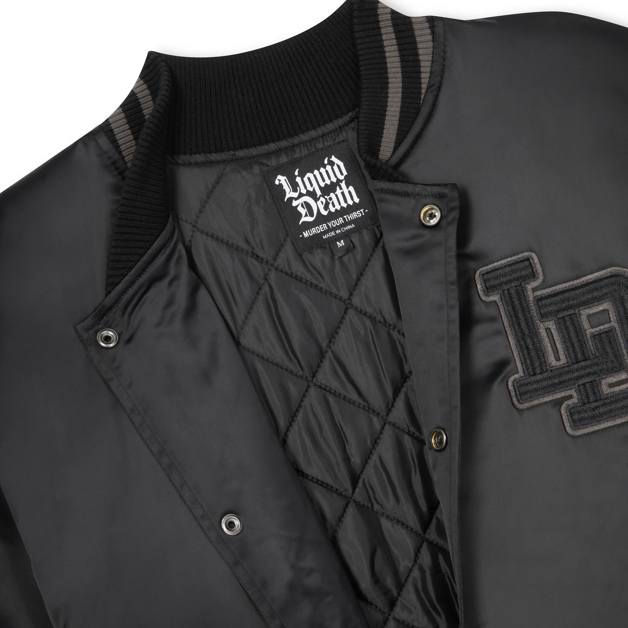 Team Death Satin Bomber Jacket - Image 3
